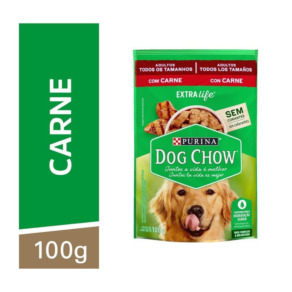 Ração para Cães Adultos Carne Ao Molho 100g Dog Chow
