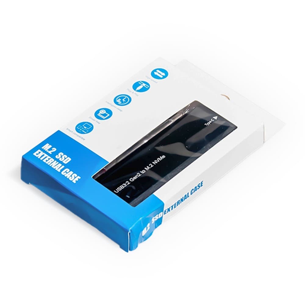 Case SSD Externo M.2 Nvme Tipo C USB 3.1 Preto