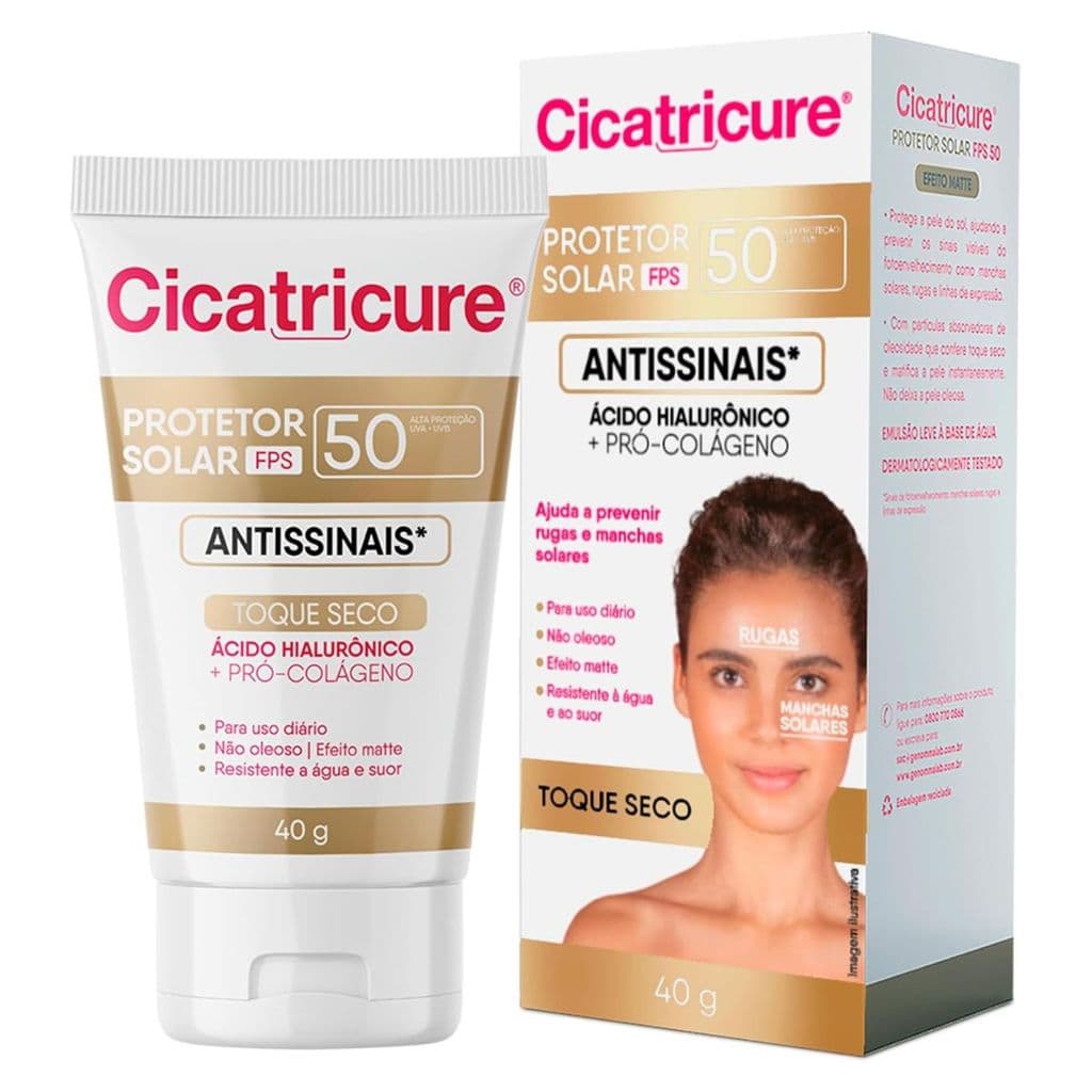 Protetor Solar Cicatricure Facial FPS50 Antissinais 40ml