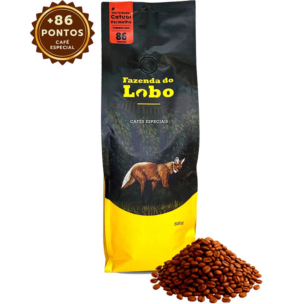 Café Especial +86P Fazenda Do Lobo 500g Em Grãos Fermentado