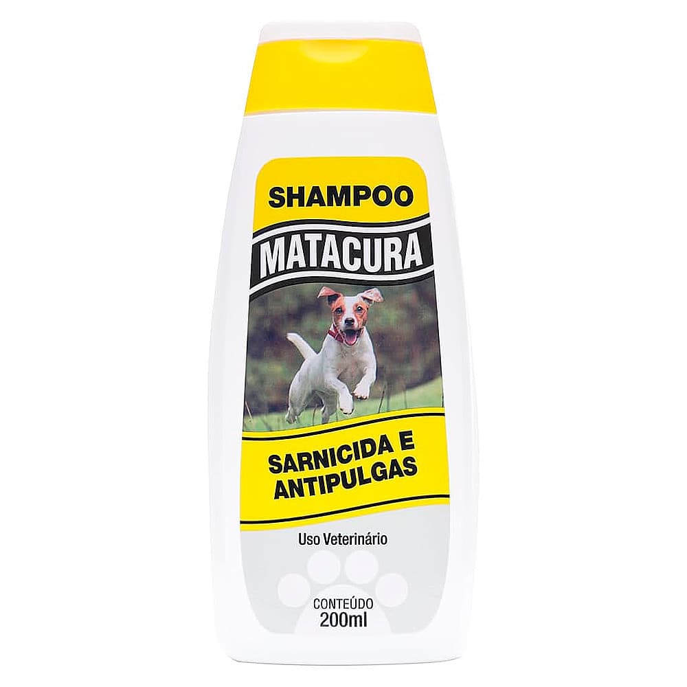 Shampoo Matacura Sarnicida e Antipulgas 200ml – Tratamento Pets Melhor Shampoo Para Sarna