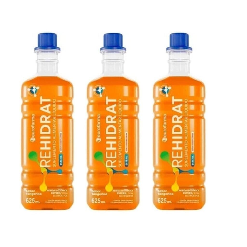 3un Isotônico Rehidrat Tangerina 625ml - Eurofarma (93053)