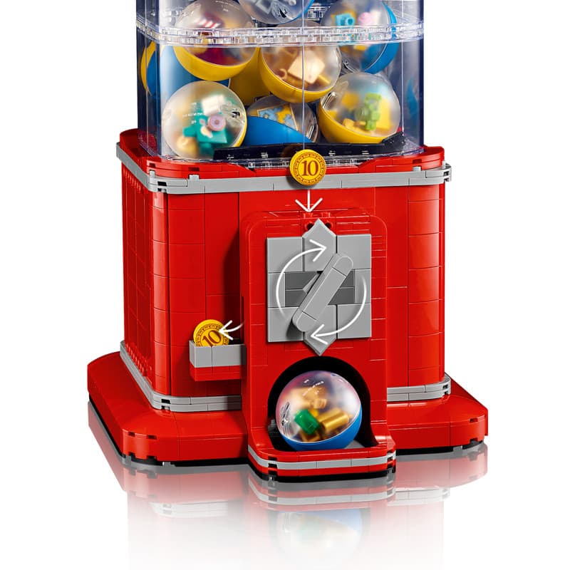 Máquina de Venda de Bolinha Automática Retrô - 1343 Peças Blocos de Montar Compatível com Lego Pronta Entrega
