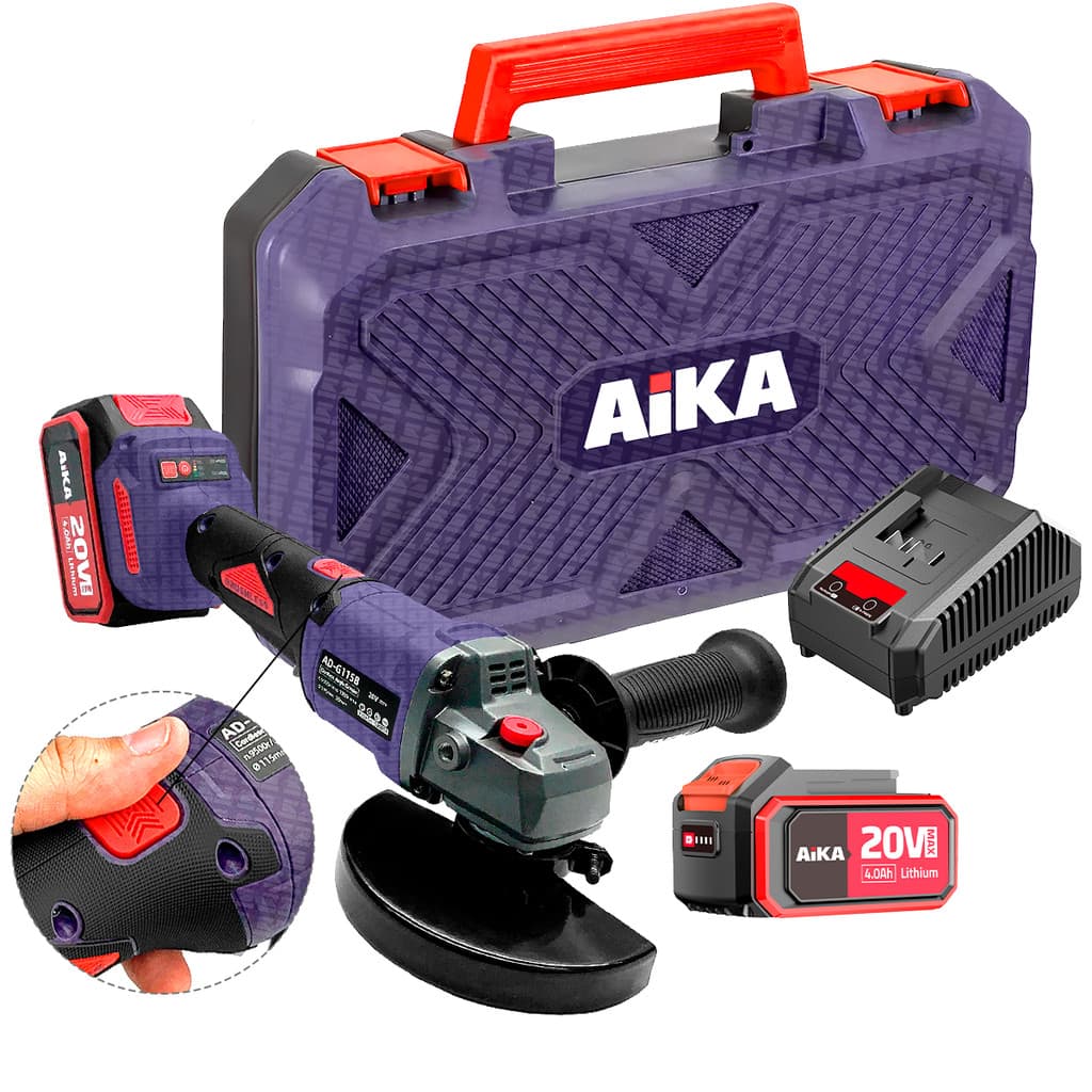 Esmerilhadeira Profissional Roxa 20v Com 2 Baterias 4.0ah