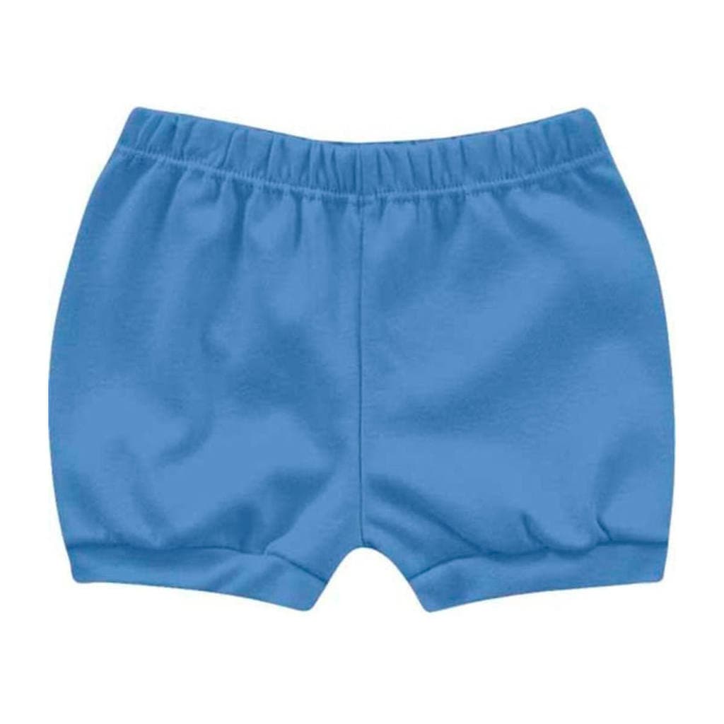 Short Cobre Fralda Suedine Bebê Menino (Tamanho P) Azul - Kiko Baby