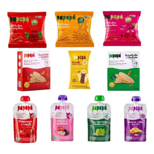Kit Papinhas E Biscoito Saudável Natural Para Bebês Papapa