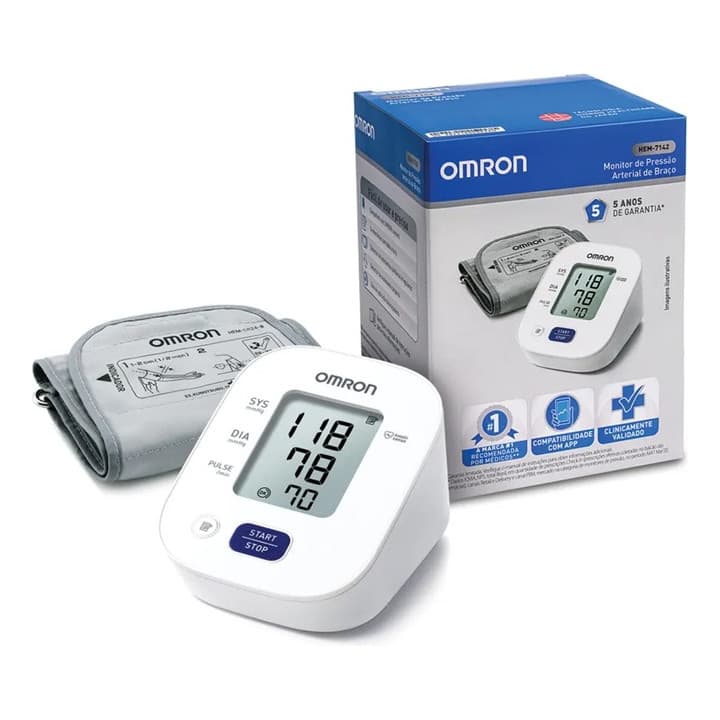 Omron Aparelho Digital para Monitoramento da Pressão Arterial de Braço