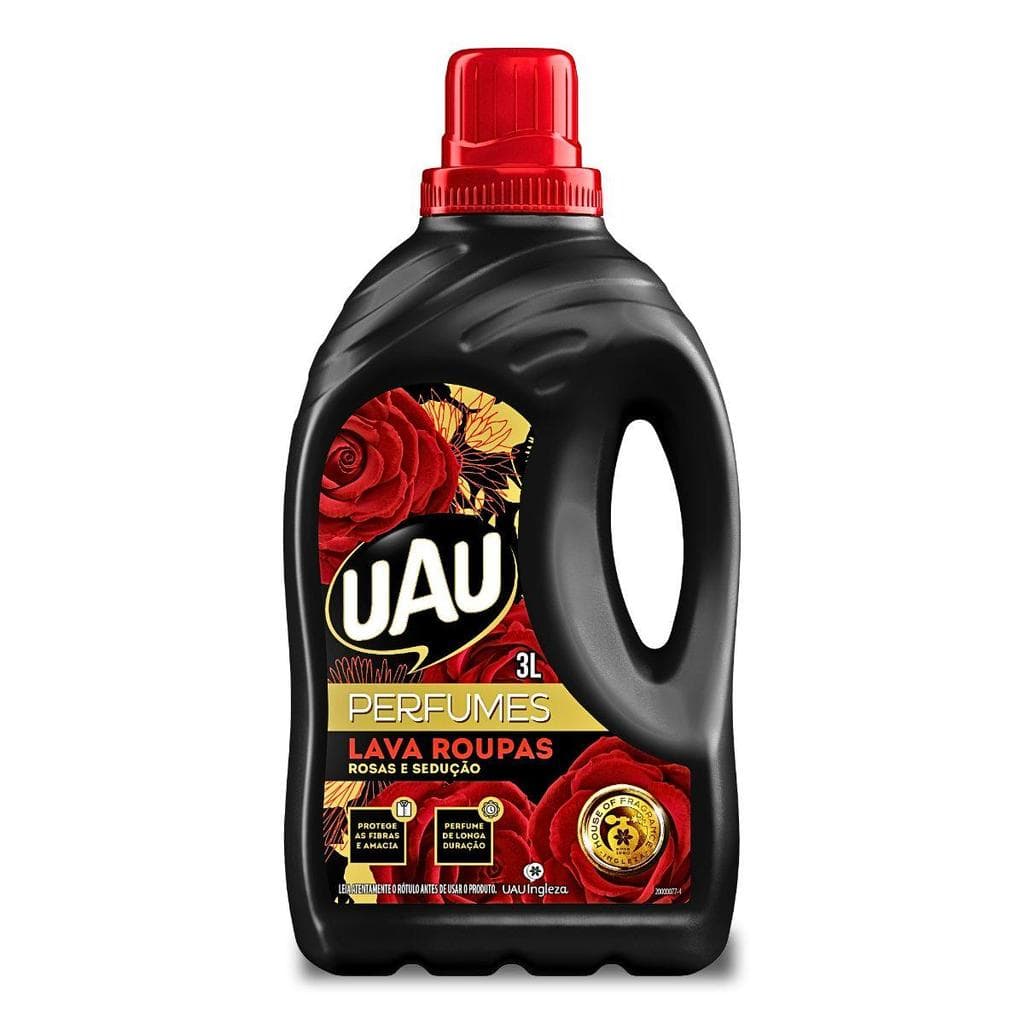 Lava Roupas Líquido UAU Rosas e Sedução 3l