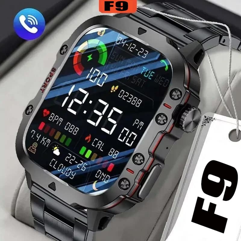 Smartwatch F9 2025 Com Bluetooth Para Chamadas , Relógio Esportivo E monitor De Frequência Cardíaca LY3K