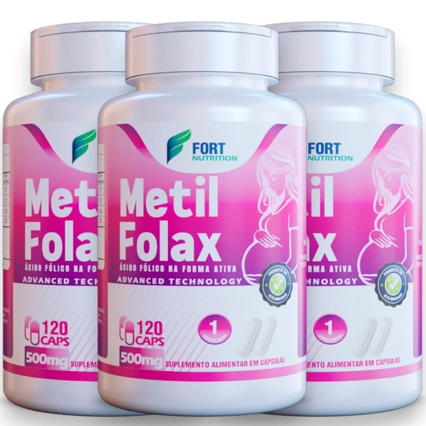 Metil Folax Metilfolato – Vitamina B9 Ativa com Vitamina E, B6, B12 e Ácido Fólico - 360 capsulas Kit com 1,2 ou 3 potes