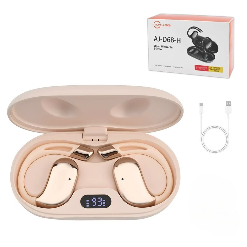 Fone de Ouvido Open Ear Bluetooth - Confortável, Leve, Bateria de Longa Duração, Carregamento Tipo-C marisa