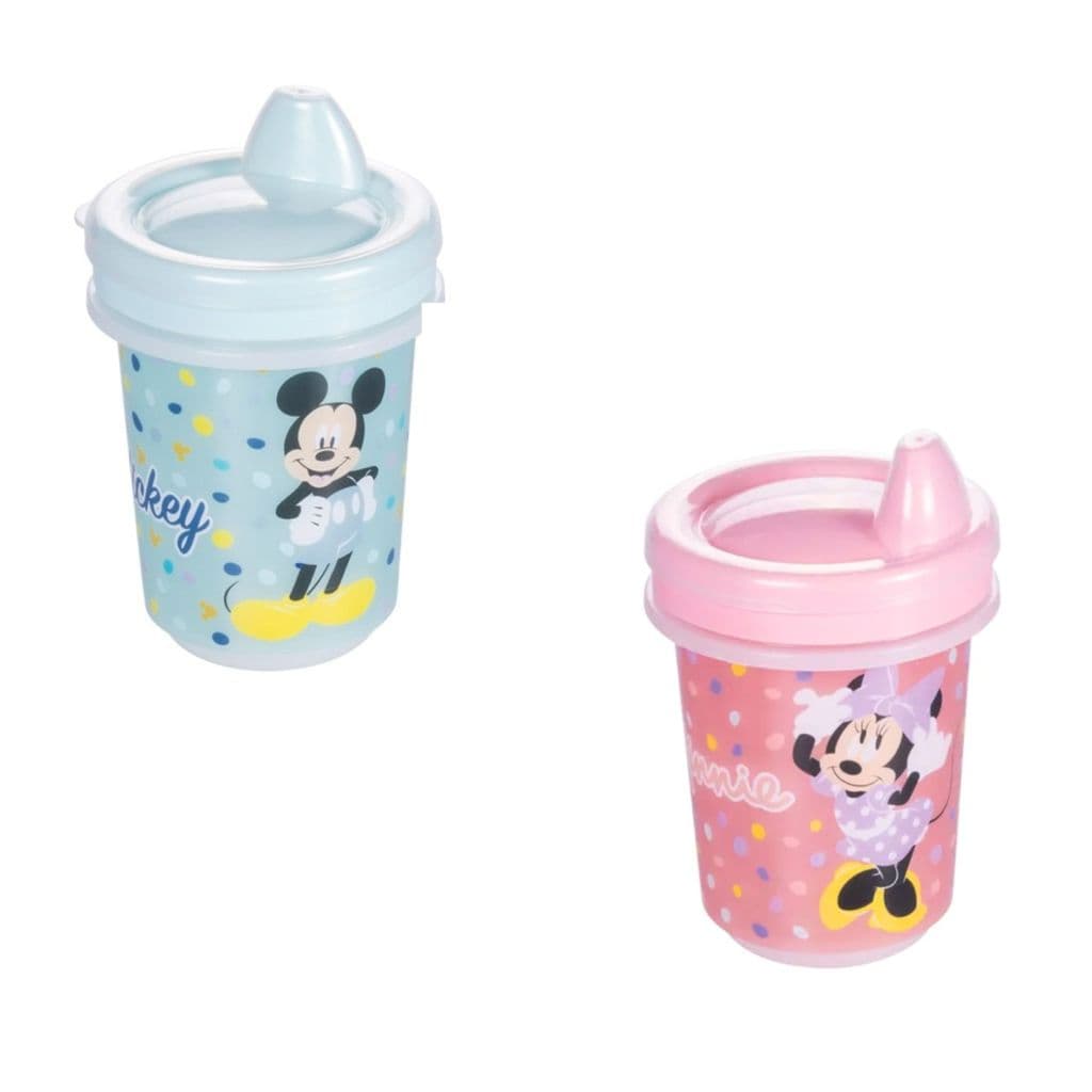 Copo Trio Minnie e Mickey Baby Infantil Com Tampa 330ml Plasutil