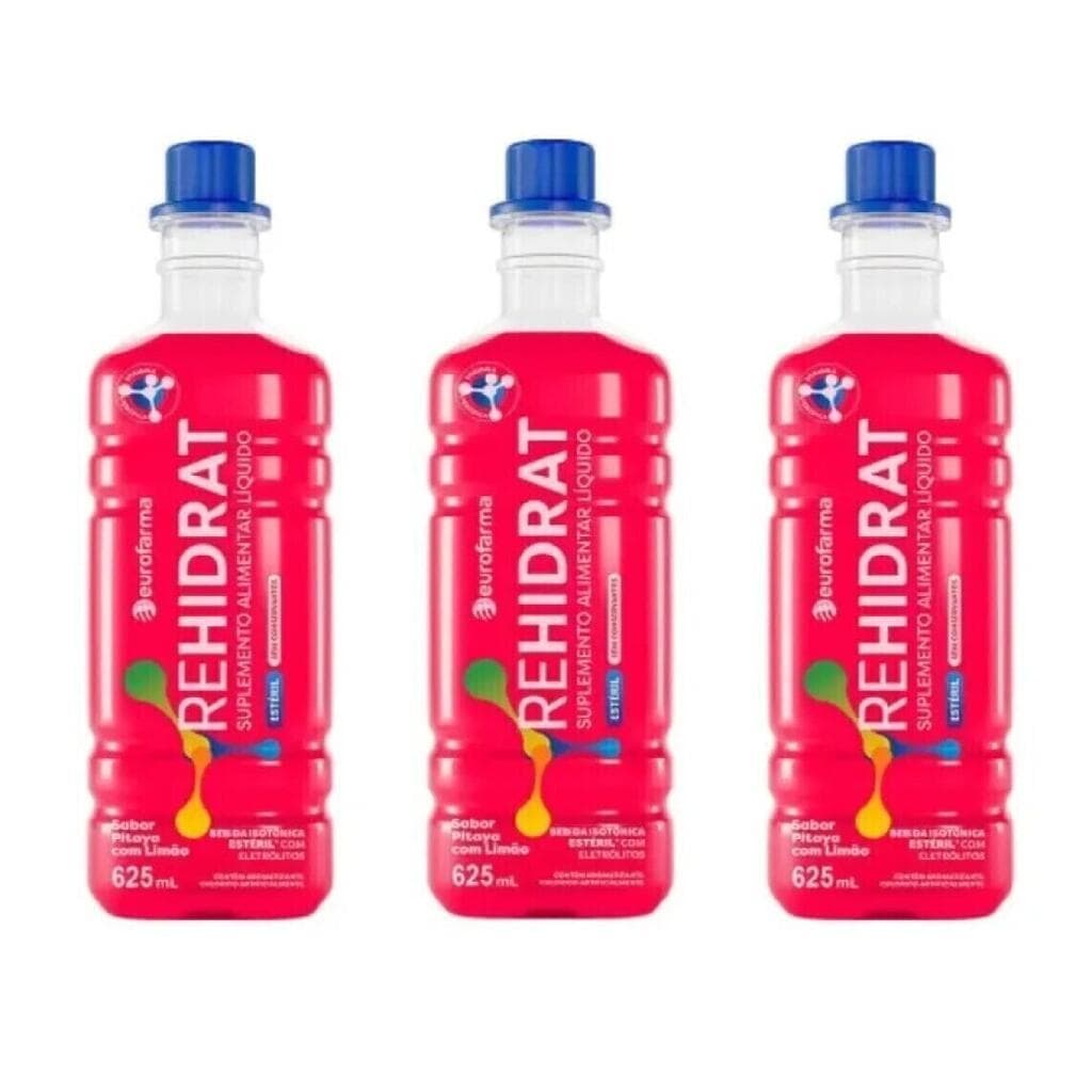 3un Isotônico Rehidrat Pitaya/Limão 625ml - Eurofarma (93052)