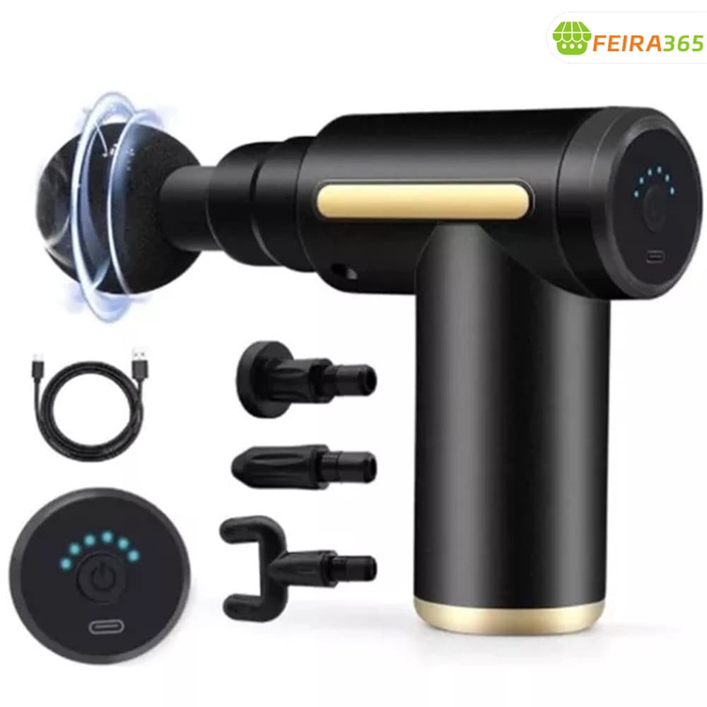 Massageador elétrico profissional portátil pistola de massagem muscular de alta frequência
