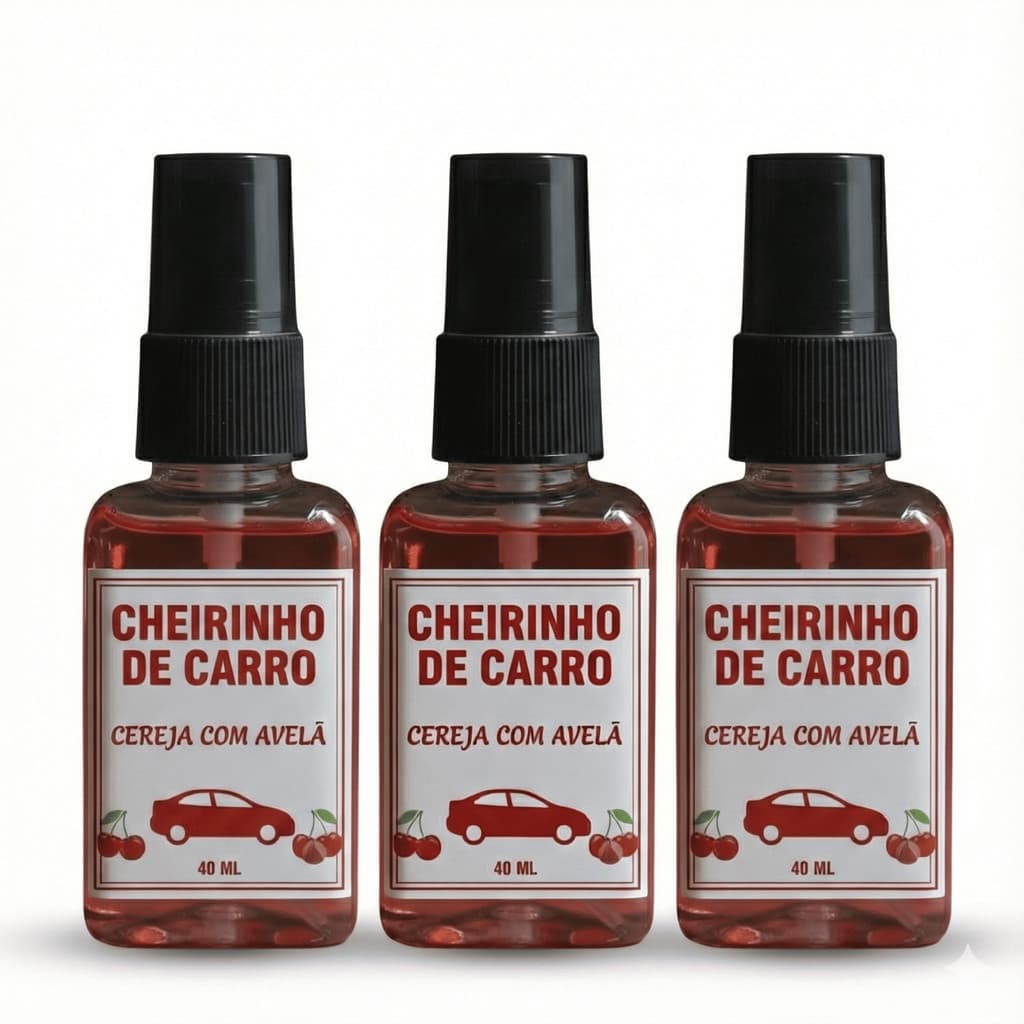 Kit 3 Unidades Cheirinho Carro novo Cereja Aromatizante importado para carro 40 ml IMPORTADO NOVO
