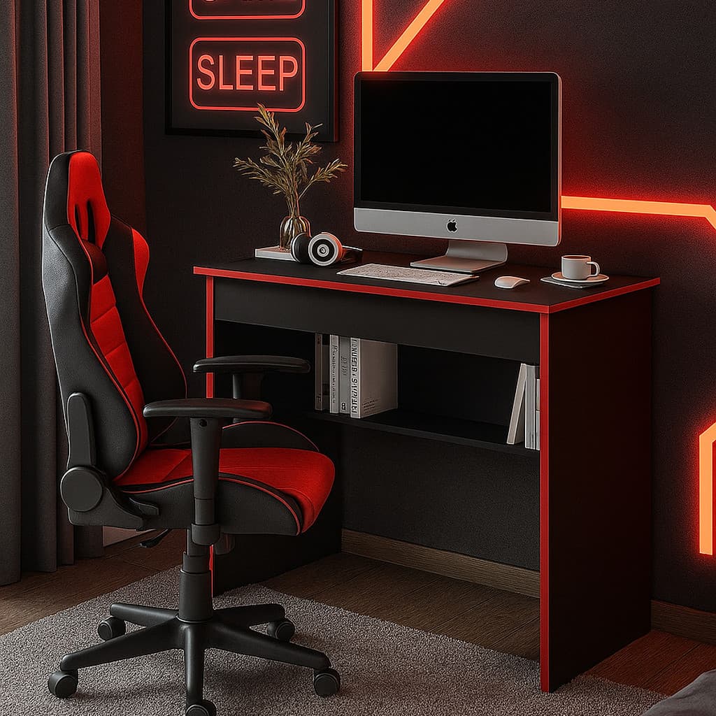 Mesa Gamer Escrivaninha Mesinha Home Oficie 1 Gaveta Notebook PC Elite 2.0