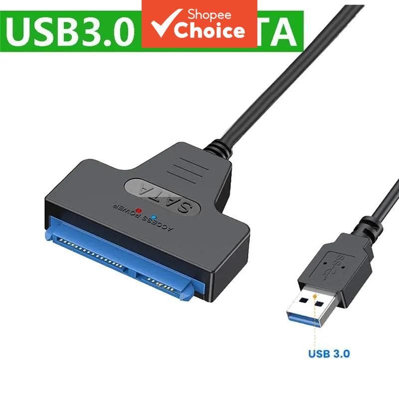  Cabo Adaptador USB 3.0 para SATA adequado para discos rígidos e SSDs de 2,5 polegadas, externo