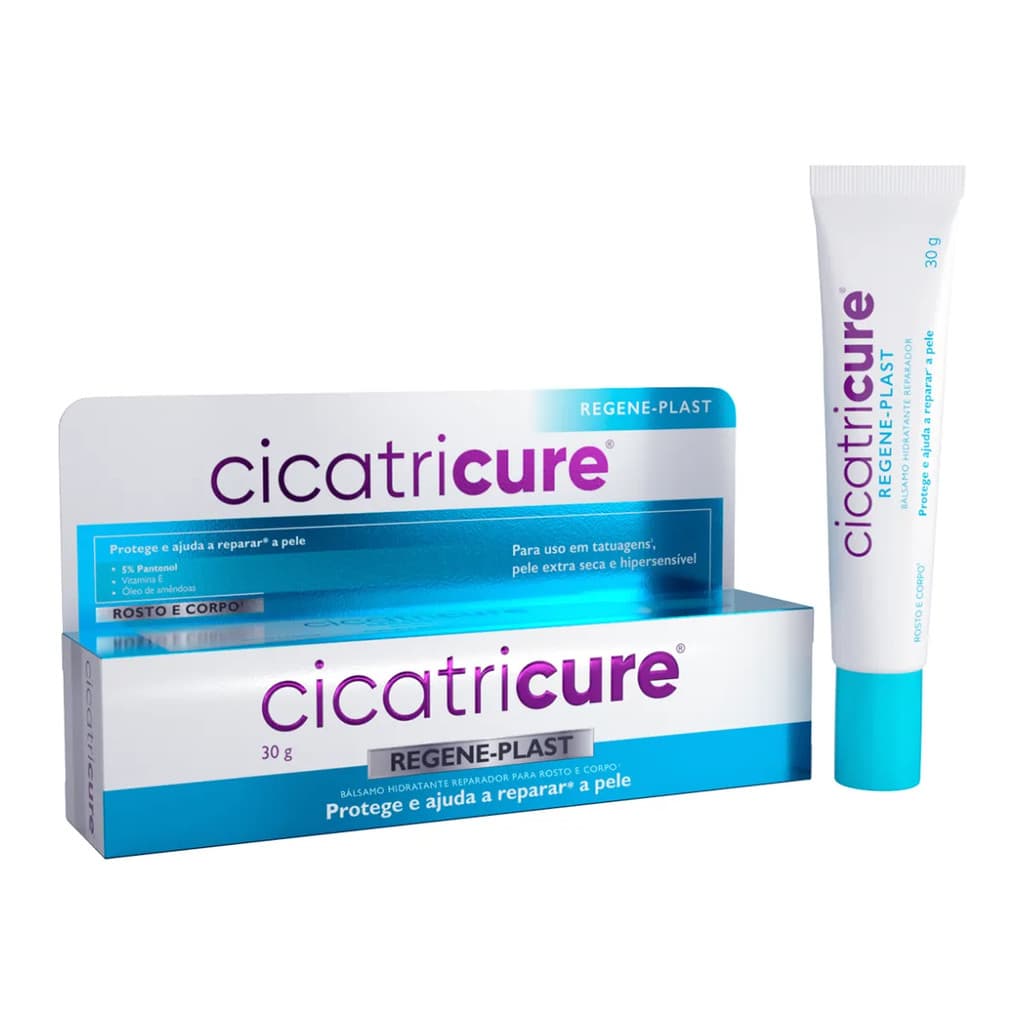 HIDRATANTE CICATRICURE REGENE-PLAST COM PANTENOL E VITAMINA E 30G - LANÇAMENTO 2026