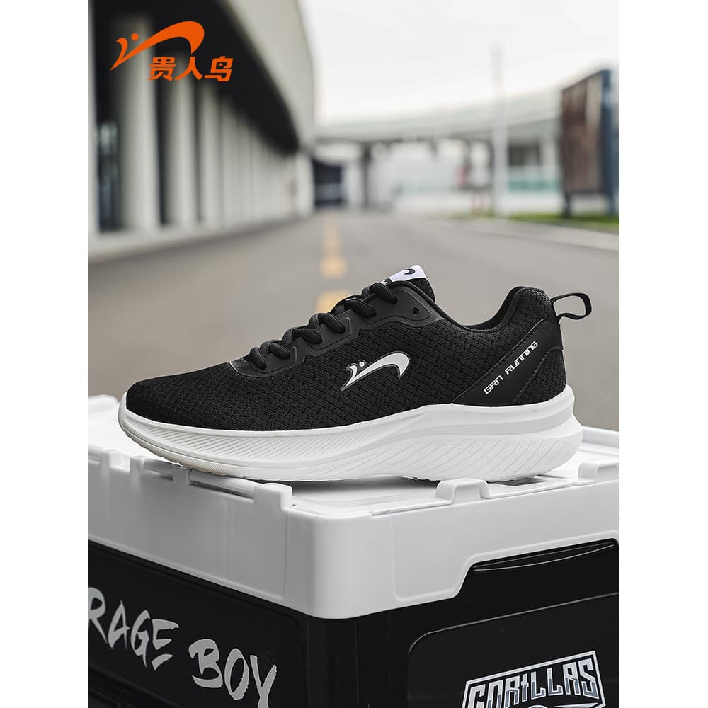 Noble Bird sapatos masculinos sapatos esportivos outono preto absorção de choque tênis de corrida malha respirável tênis