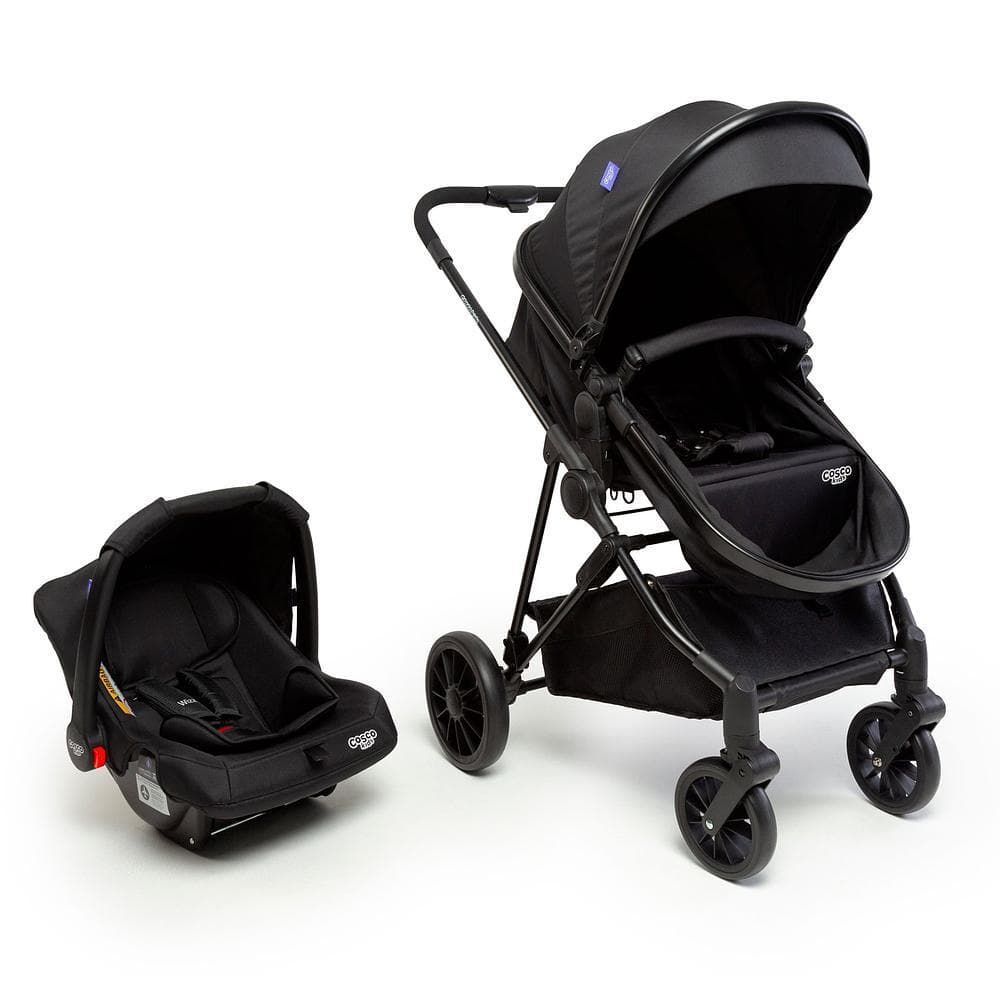 Carrinho de Bebê Com Bebê Conforto Cosco Kids Lummy Travel System Preto 0-22kg