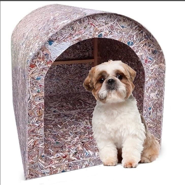Casinha de Cachorro Casa de Madeira Ecológica Reciclável  Tamanho N2 Porte Pequeno