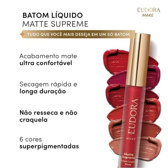 Batom Líquido Eudora Matte Supreme 4,0ml