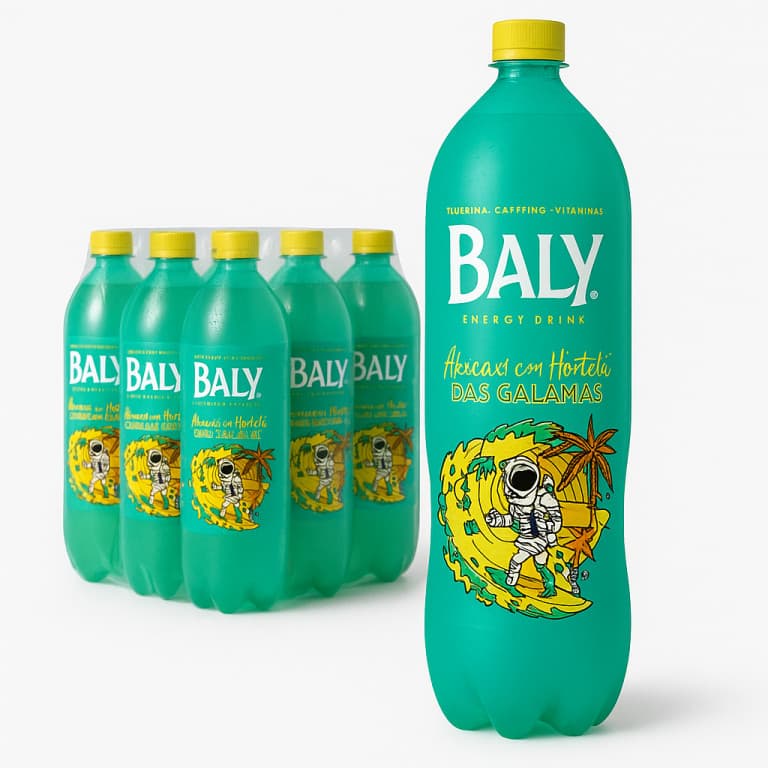 Energético Baly Abacaxi Hortelã 2L – 6 Unidades Original