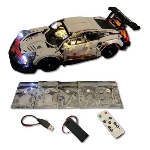 Kit Luzes LED Porsche 911 RSR Technic 42096 Blocos de Montar Compatível Colecionador