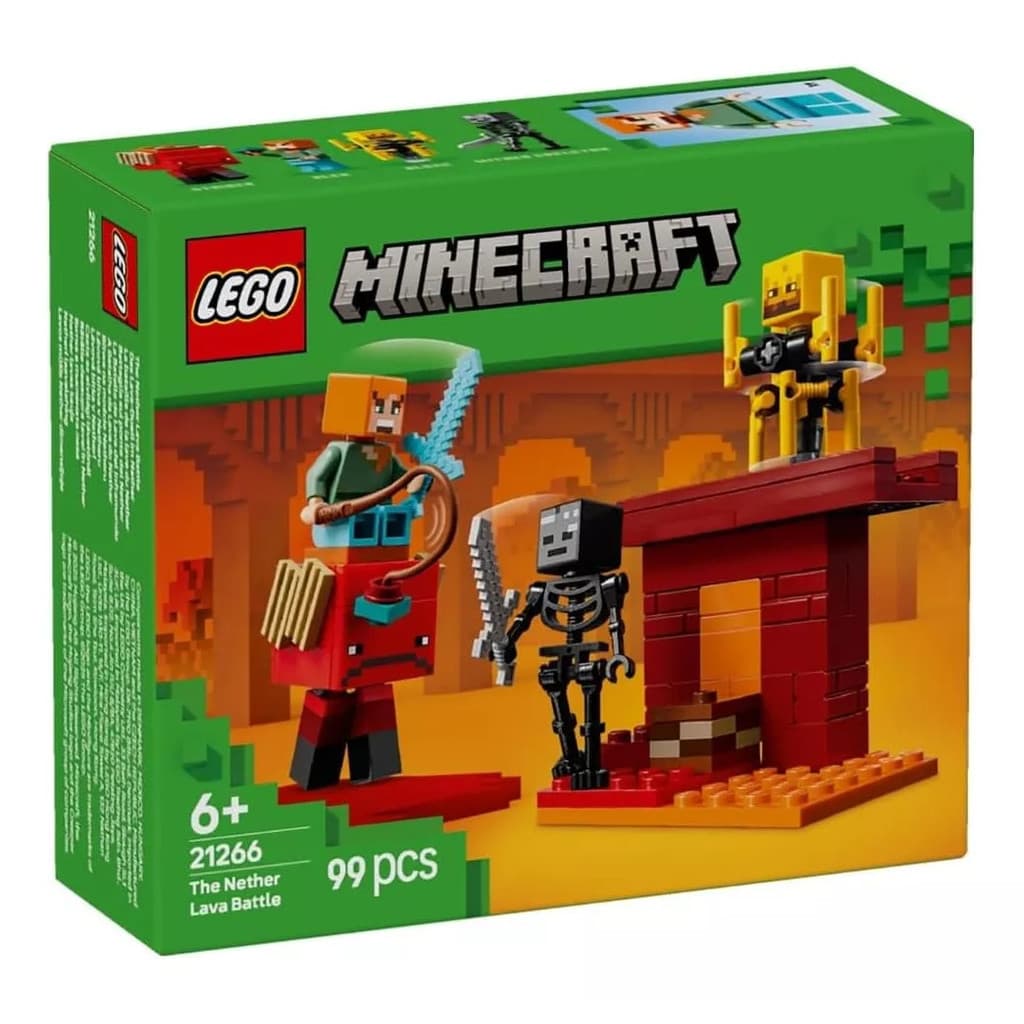 Bloco De Montar Minecraft A Batalha De Lava No Nether 99 Pecas Lego