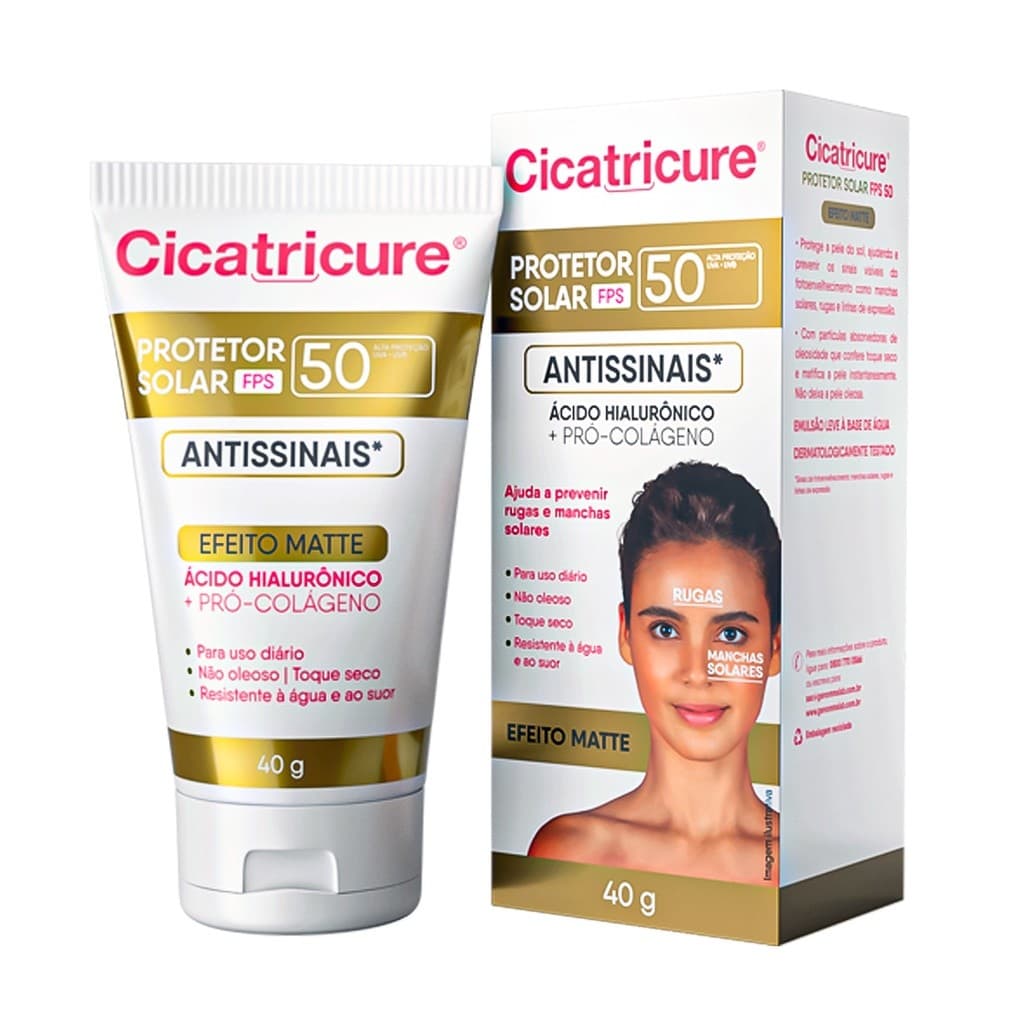 Protetor Solar Cicatricure FPS50  Pró Colageno 40g - Lançamento