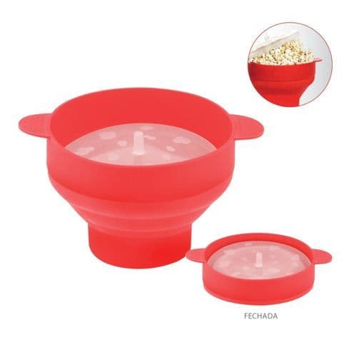 Balde Pipoca Silicone Microondas Pratico Reutilizavel Facil Limpar Snacks Saudaveis Flexivel Resistente