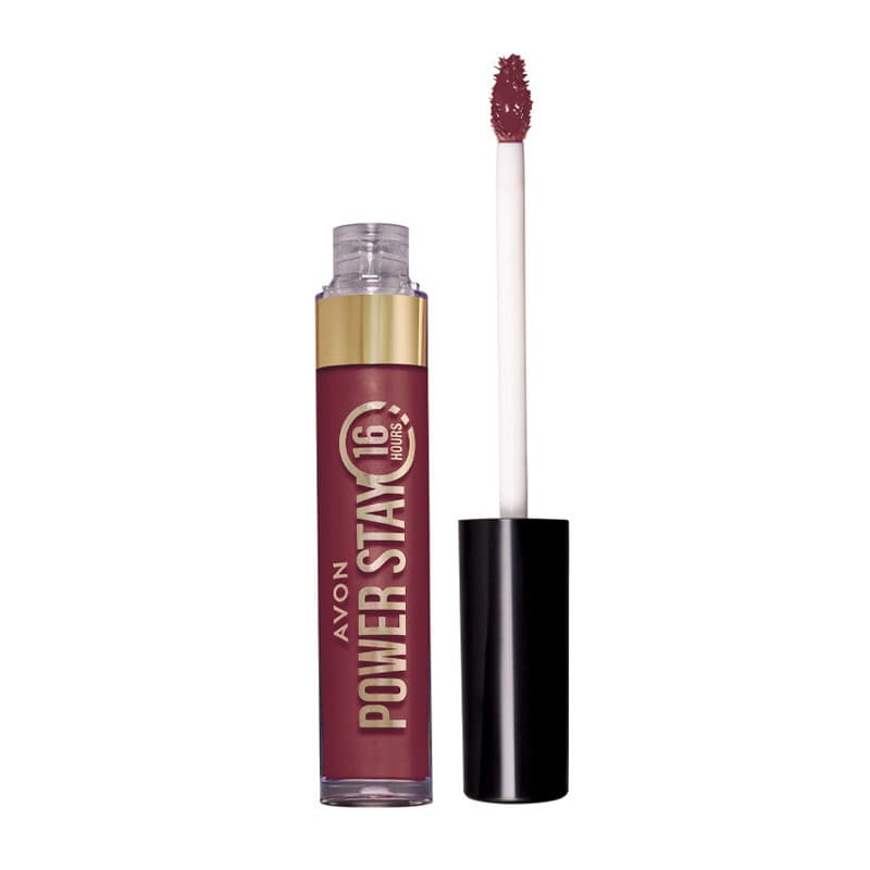 Batom Avon Power Stay Líquido Matte 16h - Nude Malva