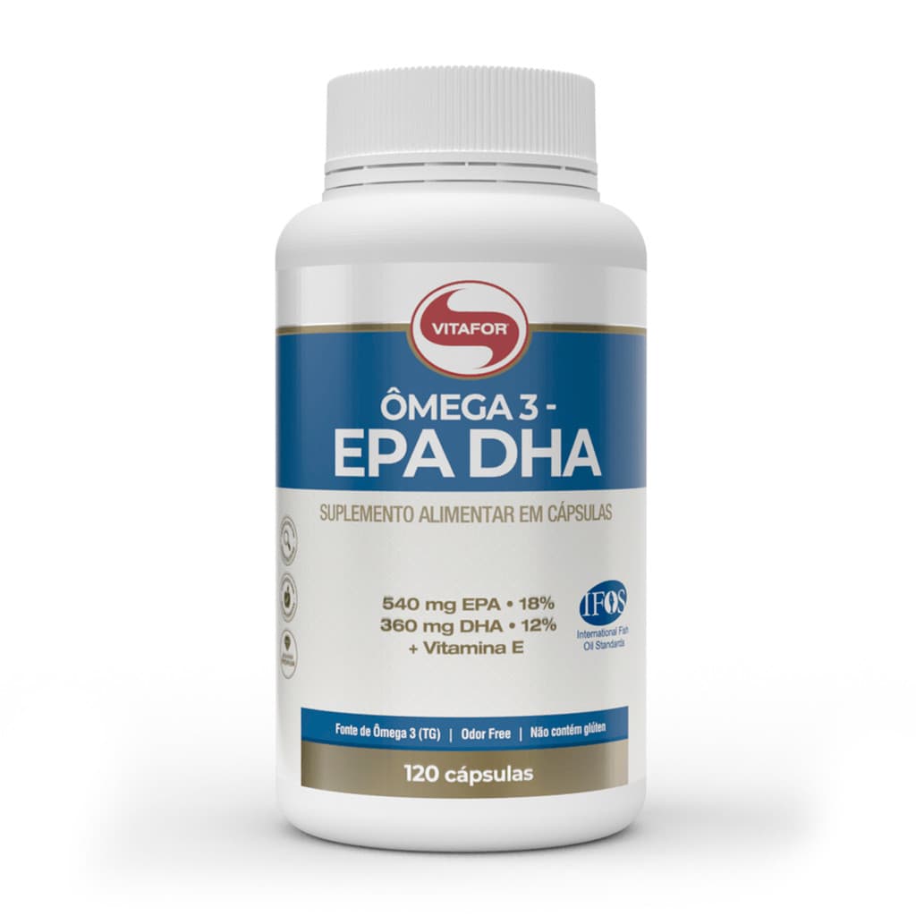 EPA DHA Ômega 3 Vitafor 120 Cápsulas | Vitamina E