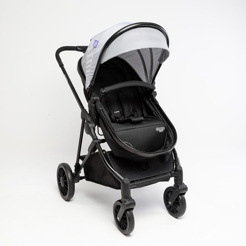 Carrinho de Bebê Cosco Kids Lummy Assento Reversível Moisés 0-22kg Cinza