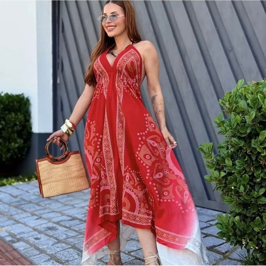 Vestidos elegantes dois lenço costa nua feminino Vestido elegante de ponta indiano.