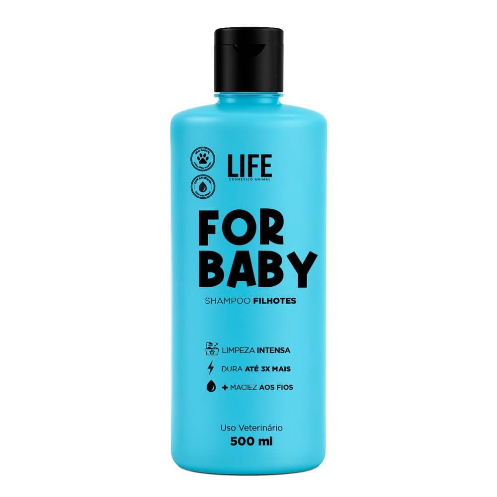 Shampoo Pet LIFE For Baby Filhotes 500ml Cães Gatos pH Balanceado
