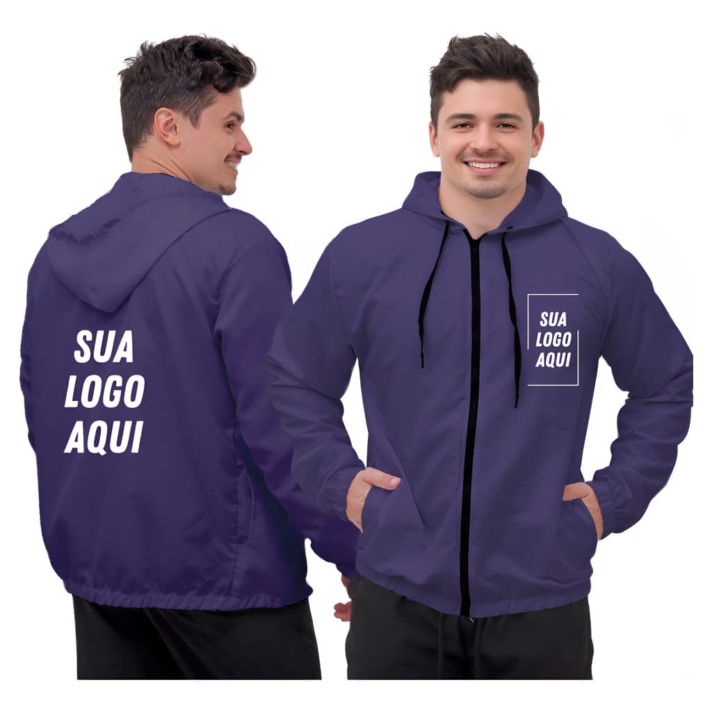 Jaqueta Corta Vento Personalizada Estampada Empresas Evento Com Sua Logo