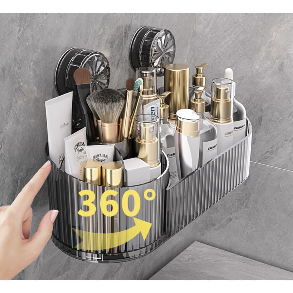 Suporte de acrílico para rack de shampoo para banheiro montado na parede maquiagem  armazenamento