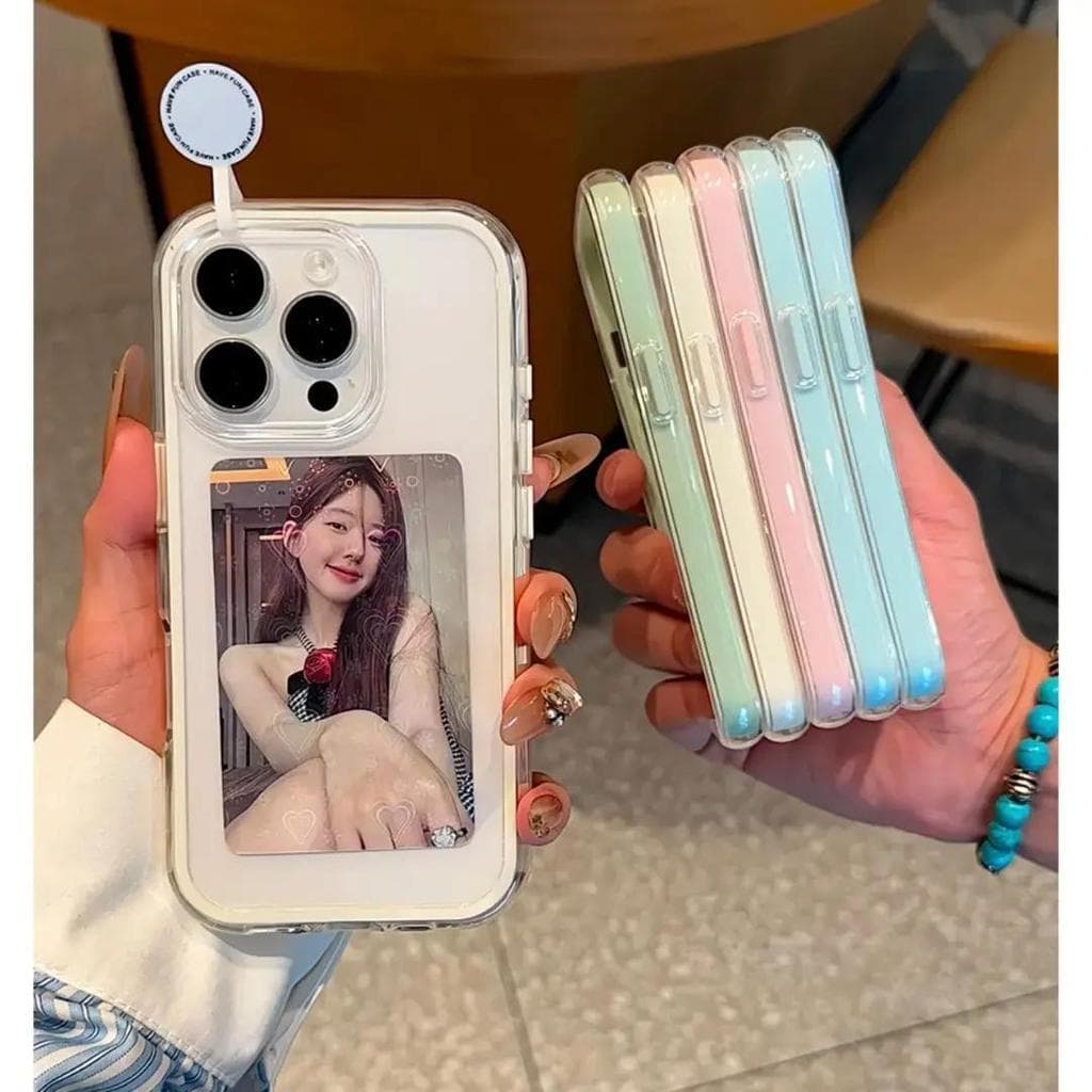 NUNCA Fica Amarela 2 Em 1 Capa Capinha Para iPhone 16 15 14 Plus 13 12 11 17 Air Pro Max Acrílico Transparente
