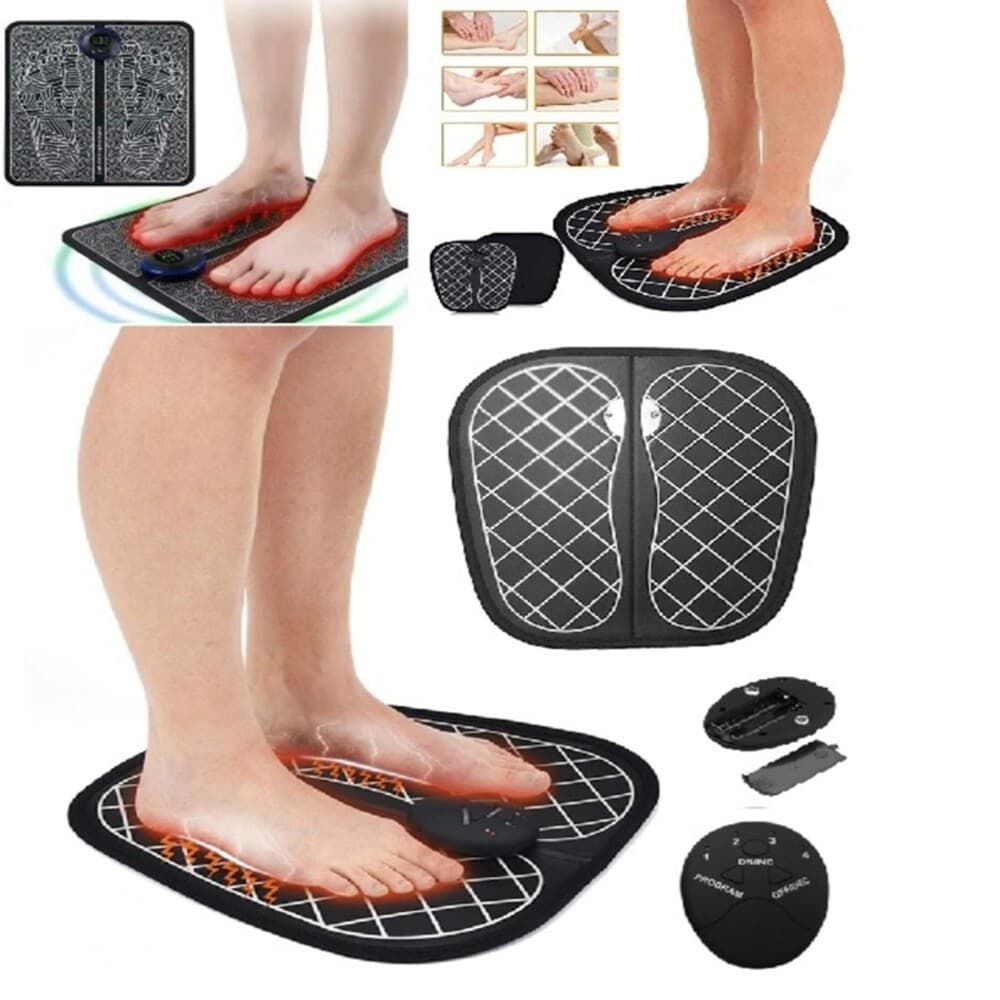 Massageador De Pes Eletrico Shiatsu Magnetico Tapete Estimulador Foot Massager Pernas Relaxamento Muscular Portatil