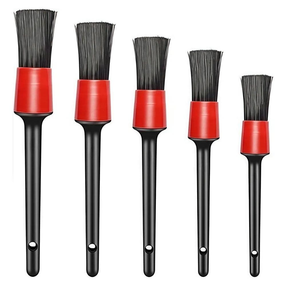Kit 5 Pincéis para Limpeza de Carro - Interior e Exterior