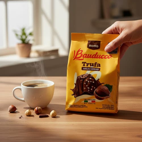 Trufa Chocolate Bauducco Avelã Cereais 180g Importado Itália.