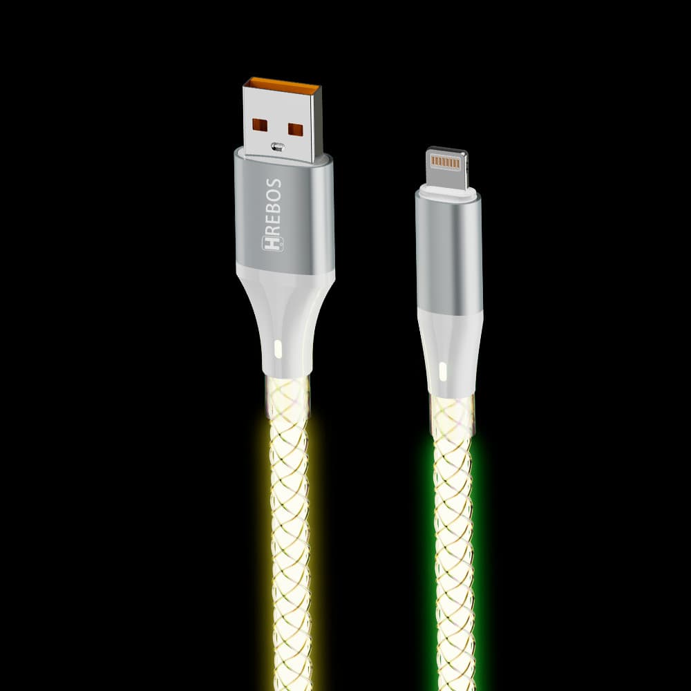 Cabo Luminoso LED Carga Rápida Original  Hrebos 1 Metro