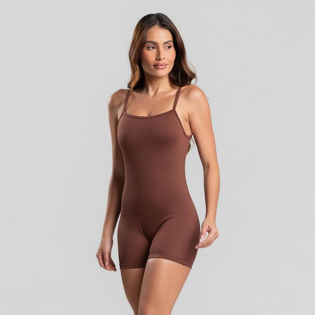 Macaquinho Slim Alça Fina Fitness Academia Zero Transparência Ideal para Treinos e Caminhada