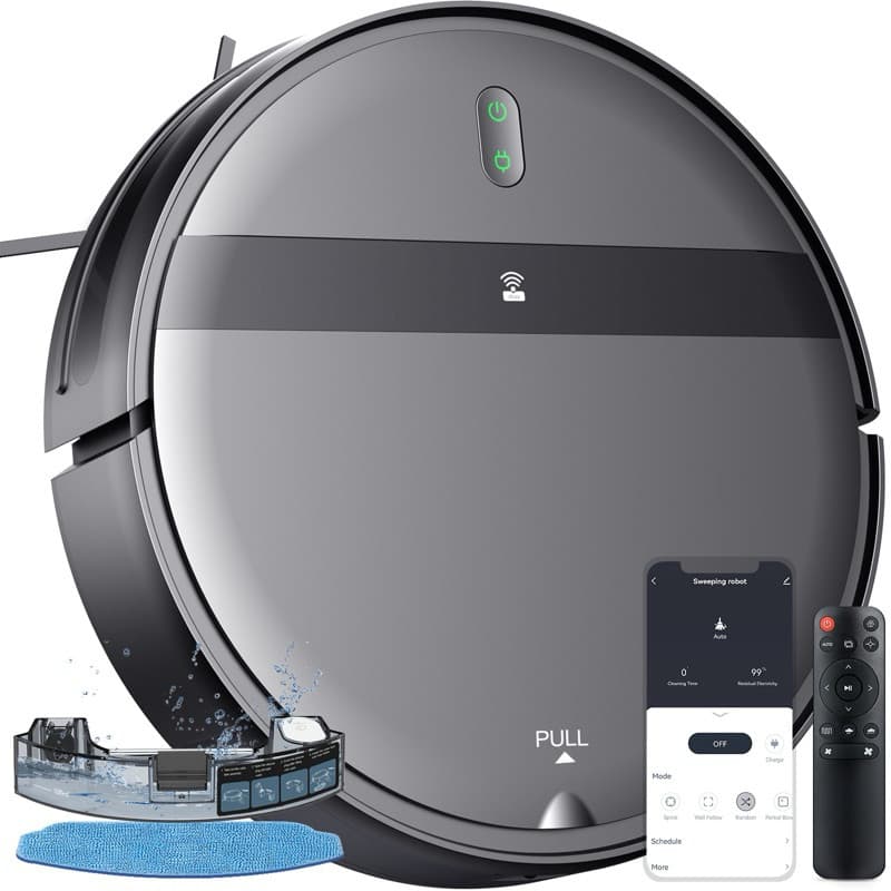 Aspirador de Pó Para Casa Robô Inteligente Com Sensores Anti- queda voltmax