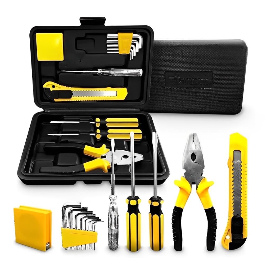 Kit Jogo De Ferramentas Com Maleta 12 Peças Portátil Jogo Completo P/ Manutenção Residencial E Automotiva