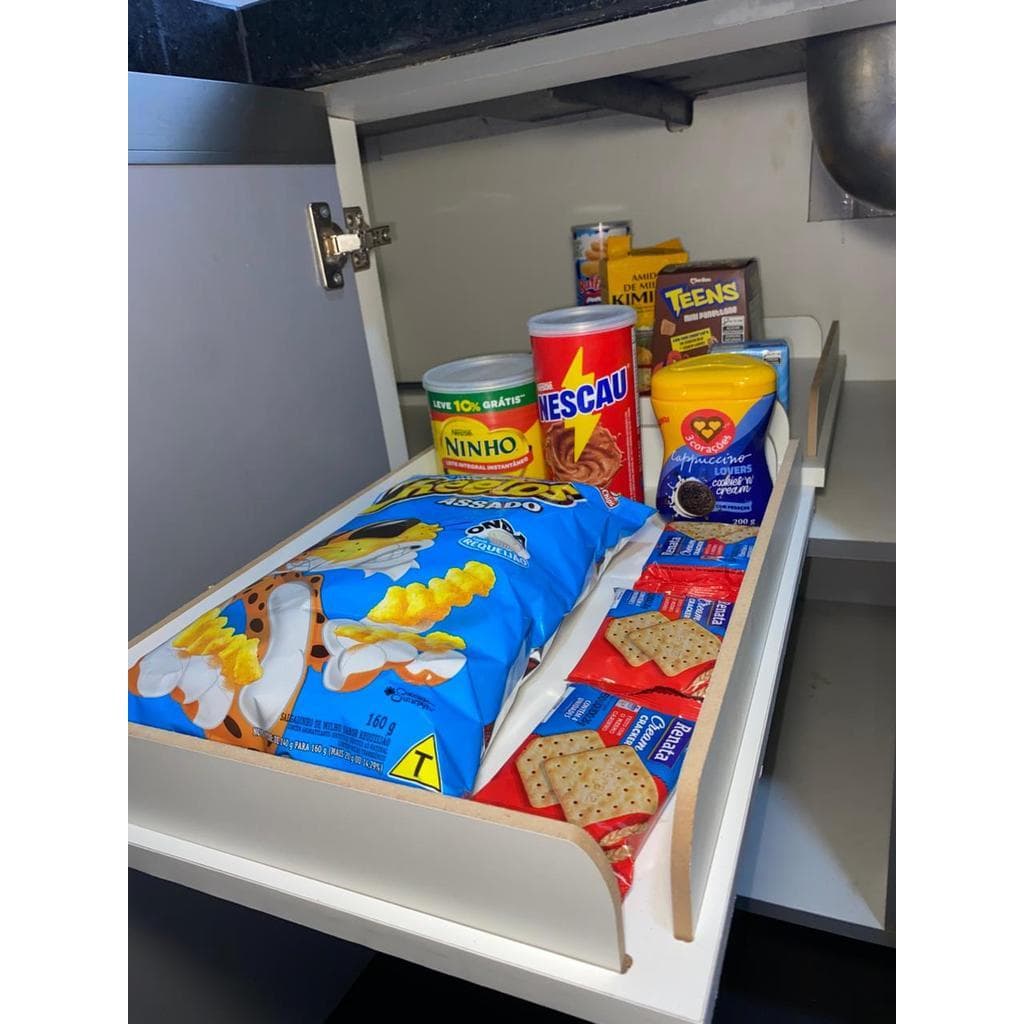 Kit 2 Prateleiras Organizadora Cozinha — Com e Sem Borda Multiuso, Cozinha e Banheiro