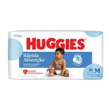 Fralda descartável Huggies Absorção Rápida Tamanho M 36 fraldas Carinho 2