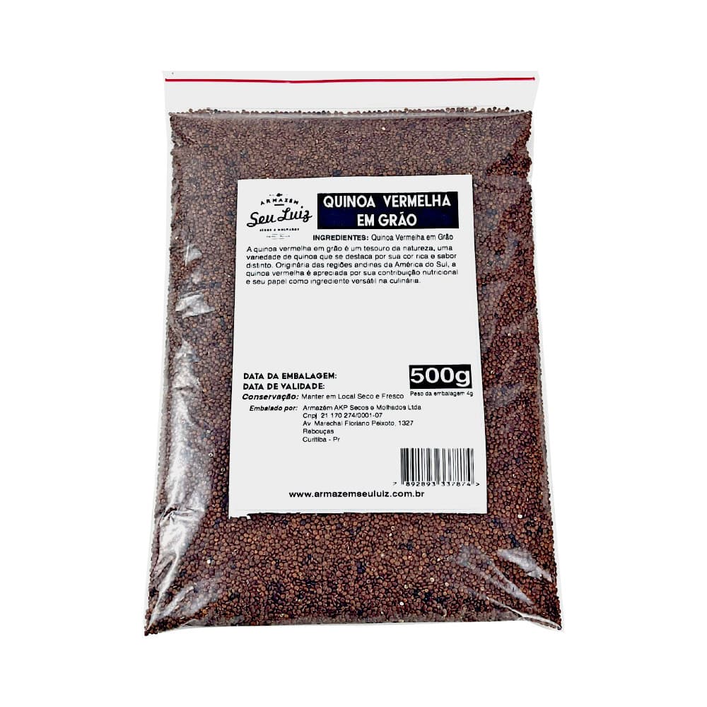 Quinoa Vermelha em Grãos 500g – Armazém Seu Luiz
