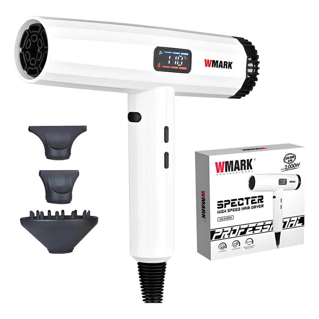 Secador Wmark Ng9106 Visor Digital Alta Potência Profissional Branco 220v 